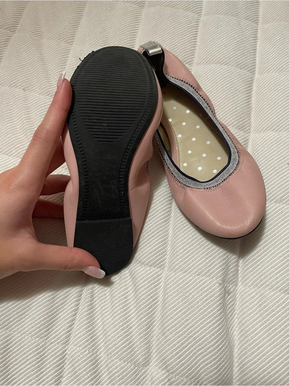 Gymboree Pink Girls Ballet Flats with Silver Accent